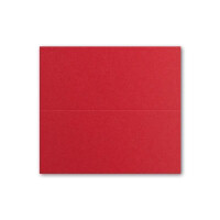 100x Tischkarten in Rosenrot (Rot) - 4,5 x 10 cm - blanko - Doppel-Karten - als Platzkarten und Namenskarten für Hochzeit und Feste