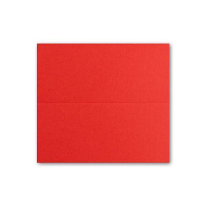 100x Tischkarten in Rot - 4,5 x 10 cm - blanko - Doppel-Karten - als Platzkarten und Namenskarten für Hochzeit und Feste