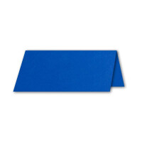 100x Tischkarten in Royalblau (Blau) - 4,5 x 10 cm - blanko - Doppel-Karten - als Platzkarten und Namenskarten für Hochzeit und Feste