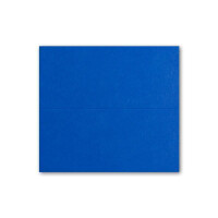 100x Tischkarten in Royalblau (Blau) - 4,5 x 10 cm - blanko - Doppel-Karten - als Platzkarten und Namenskarten für Hochzeit und Feste