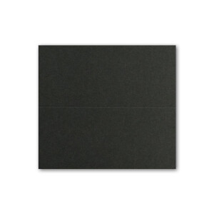 100x Tischkarten in  Schwarz - 4,5 x 10 cm - 240 g/m² - blanko Doppel-karten mit stabilem Stand - ideal als Platzkärtchen und Namenskärtchen