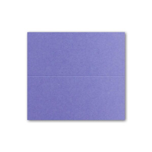 100x Tischkarten in Violett - 4,5 x 10 cm - blanko - Doppel-Karten - als Platzkarten und Namenskarten für Hochzeit und Feste