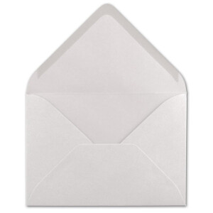 100x Briefumschläge B6 - 17,5 x 12,5 cm - Naturweiss - Nassklebung mit spitzer Klappe - 120 g/m² - Für Hochzeit, Gruß-Karten, Einladungen