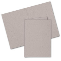 ARTOZ 50x Doppelkarten DIN A6 - Farbe: beech (hellgrau / hellbraun) - 10,5 x 14,8 cm - hochdoppelt - Serie Greenline