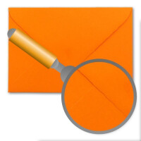 100 Brief-Umschläge mit Wellenschnitt - Orange - DIN C6 - 114 x 162 mm - 11,4 x 16,2 cm - mit wellenförmigen Rändern - Nassklebung - FarbenFroh by GUSTAV NEUSER