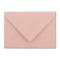 25 Briefumschläge in Rosa mit weißem Innenfutter - Kuverts in DIN B6 Format  - 12,5 x 17,6 cm - Seidenfutter - Nassklebung