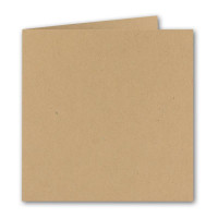 100x sandbraune Vintage Kraftpapier Falt-Karten Quadratisch - 157 x 157 mm - 15,7 x 15,7 cm - Recycling 240 gr blanko Klapp-Karten nachhaltig - UmWelt by GUSTAV NEUSER