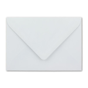 100 Briefumschläge in Weiss mit weißem Innenfutter - Kuverts in DIN B6 Format  - 12,5 x 17,6 cm - Seidenfutter - Nassklebung