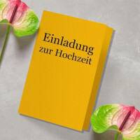 DIN A5 Faltkarten - Gelb / Honiggelb - 50 Stück - Einla