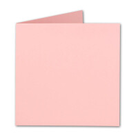 Quadratische Falt-Karten 15 x 15 cm - Rosa - 100 Stück - formstabil - für Drucker geeignet - für Grußkarten, Einladungen & mehr