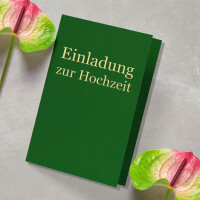 DIN A5 Faltkarten - Dunkelgrün - 25 Stück - Einlad