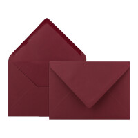 Einladungskarten inklusive Briefumschläge & Einlegeblätter - 25er-Set - Blanko Klapp-Karten in Dunkel-Rot - bedruckbare Post-Karten in DIN B6 Format - speziell zum Selbstgestalten & Kreieren