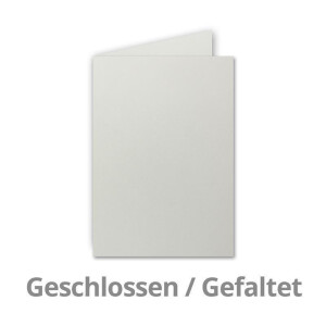 50 Faltkarten B6 - Hell-Grau - Blanko Doppel-Karten - 12 x 17 cm - sehr formstabil - für Drucker geeignet - Serie: FarbenFroh