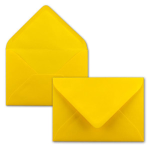 Briefumschläge in Honiggelb - 25 Stück - DIN C5 Kuverts 22,0 x 15,4 cm - Nassklebung ohne Fenster - Weihnachten, Grußkarten - Serie FarbenFroh