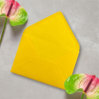 Briefumschläge in Honiggelb - 25 Stück - DIN C5 Kuverts 22,0 x 15,4 cm - Nassklebung ohne Fenster - Weihnachten, Grußkarten - Serie FarbenFroh