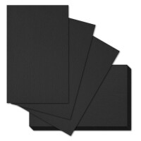 100x ARTOZ A7 Karten, ungefalzt - 6,6 x 10,3 cm - Schwarz (Schwarz) - Mini-Kärtchen - 220 g/m² - Tischdeko, Tischkarten, Visitenkarten - Serie 1001