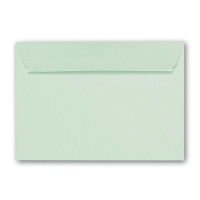 ARTOZ 25x Briefumschläge DIN C6 Mint (Grün) - 16,2 x 11,4 cm - haftklebend - gerippte Kuverts ohne Fenster - Serie Artoz 1001