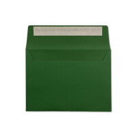 200x Briefumschläge Dunkel-Grün DIN C6 Format 11,4 x 16,2 cm - Haftklebung - Kuverts ohne Fenster - Weihnachten, Grußkarten & Einladungen - Für A6 & A4 Papier