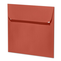 ARTOZ 50x quadratische Briefumschläge feuerrot (Rot) 100 g/m² - 16 x 16 cm - Kuvert ohne Fenster - Umschläge mit Haftklebung