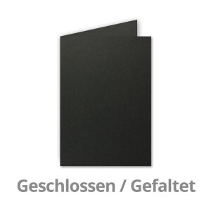 50x Faltkarten B6 - Schwarz - PREMIUM QUALITÄT - 11,5 x 17 cm - sehr formstabil - für Drucker geeignet! - Qualitätsmarke: NEUSER FarbenFroh!