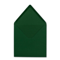 25x Quadratische Briefumschläge in Dunkelgrün (Grün) - 15,5 x 15,5 cm - ohne Fenster, mit Nassklebung - 110 g/m² - Für Einladungskarten zu Hochzeit, Geburtstag und mehr - Serie FarbenFroh