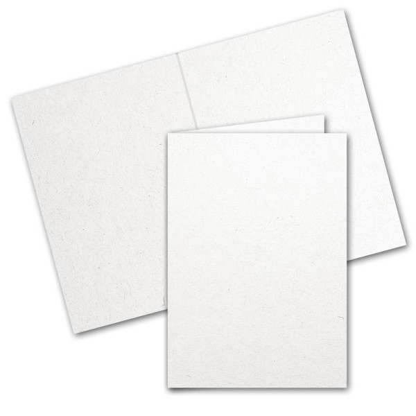 ARTOZ 50x Doppelkarten DIN A5 - Farbe: birch (weiß / cremeweiss) - 14,8 x 21,0 cm - hochdoppelt - Serie Greenline