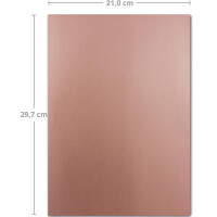 Metallic Papier DIN A4 21,0 x 29,7 cm - Bronze Metallic - 25 Stück - glänzendes Bastelpapier 90 g/m² - Rückseite Weiß - Für Einladungen, Hochzeiten