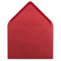 200 Brief-Umschläge - Rosen-Rot - DIN C6 - 114 x 162 mm - Kuverts mit Nassklebung ohne Fenster für Gruß-Karten & Einladungen - Serie FarbenFroh