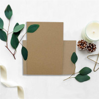 50x Papierbogen DIN A5 14,8 x 21 cm, Naturfarbe Braun/Grau 140g - nachhaltiges nachhaltiges recyceltes Briefpapier (komplett natubelassenes Naturpapier - FSC-zertifiziert)