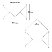 50x ARTOZ DIN C7 kleine Briefumschläge - Schwarz 110 x 75 mm - 100 g/m² Mini Umschläge für Hochzeit Geburtstag Weihnachten Party Geschenkkärtchen - Serie 1001