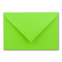 50 Brief-Umschläge mit Wellenschnitt - Hell-Grün - DIN C5 - 16,2 x 22,9 cm - 120 gr - mit wellenförmigen Rändern - Nassklebung - FarbenFroh by GUSTAV NEUSER