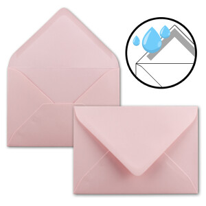 50 Brief-Umschläge - Rosa - DIN C6 - 114 x 162 mm - Kuverts mit Nassklebung ohne Fenster für Gruß-Karten & Einladungen - Serie FarbenFroh