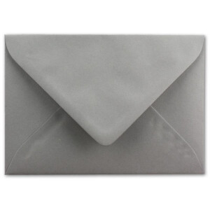 25x Briefumschläge B6 - 17,5 x 12,5 cm - Dunkelgrau - Nassklebung mit spitzer Klappe - 120 g/m² - Für Hochzeit, Gruß-Karten, Einladungen