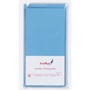Artoz SET DIN LANG Farbe: Marien-blau 10x Klappkarten und 10x Briefumschläge aus der Serie Artoz 1001 vereint im SET ArtoModo Format: 220 x 210 mm
