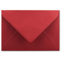 25x Briefumschläge B6 - 17,5 x 12,5 cm - Rosenrot - Nassklebung mit spitzer Klappe - 120 g/m² - Für Hochzeit, Gruß-Karten, Einladungen