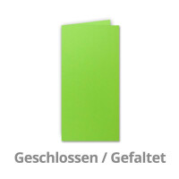 25x Falt-Karten DIN Lang - Hellgrün (Grün) - 10,5 
