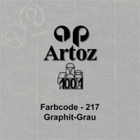 ARTOZ 25x Briefumschläge DIN C6 Graphit (Dunkelgrau) - 16,2 x 11,4 cm - haftklebend - gerippte Kuverts ohne Fenster - Serie Artoz 1001