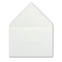 100 x Briefumschläge in weiss mit weißem Seidenfutter, DIN B6 12,5 x 17,6 cm, Nassklebung ohne Fenster - Ideal für Hochzeits-Einladungen Grußkarten Weihnachtskarten
