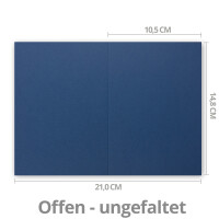 Faltkarten SET mit Brief-Umschlägen DIN A6 / C6 in Dunk