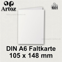 ARTOZ 25x DIN A6 Faltkarten - Ivory-Elfenbein (Creme) - 105 x 148 mm Karten blanko zum selbstgestalten - 220 g/m² gerippt