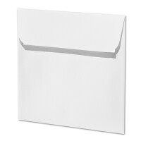 ARTOZ 25x quadratische Briefumschläge blütenweiß (Weiß) 100 g/m² - 16 x 16 cm - Kuvert ohne Fenster - Umschläge mit Haftklebung