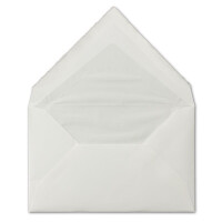 50 Stück C5 Vintage Briefumschläge, Büttenpapier, 16,2 x 22,9 cm, Weiß halbmatt - gefütterte Kuverts - edle Bütten Hüllen mit Innenfutter - blickdicht