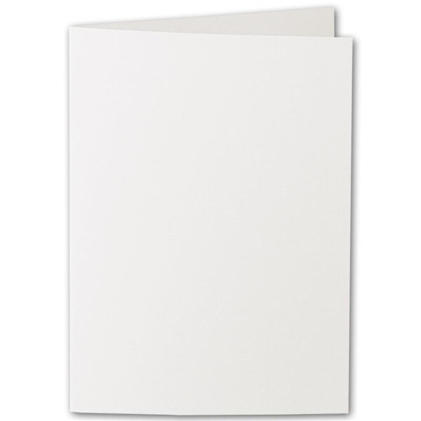 ARTOZ 25x DIN B6 Faltkarten - Ivory-Elfenbein (Creme) gerippt 120 x 169 mm Klappkarten blanko - Karten zum selbstgestalten mit 220 g/m² edle Egoutteur-Rippung - Serie 1001