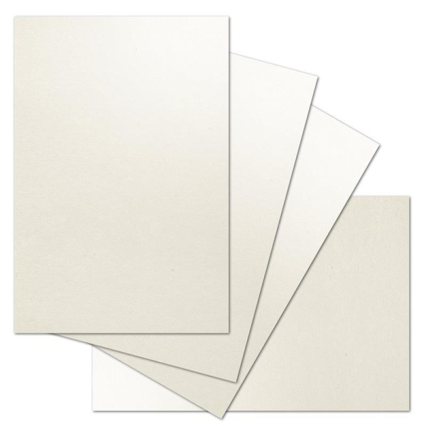 ARTOZ 25x Bastelkarte DIN A4 - Farbe: tortilla (creme / Eierschalen) - 21 x 29,7 cm - 216 g/m² - Einzelkarte ohne Falz - dickes Bastelpapier - Serie Green-Line