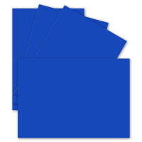 100 Einzel-Karten DIN A6 - 10,5 x 14,8 cm - 240 g/m² - Royalblau  - Tonkarton - Bastelpapier - Bastelkarton- Bastel-karten - blanko Postkarten