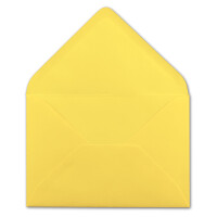 200 Brief-Umschläge - Zitronen-Gelb - DIN C6 - 114 x 16
