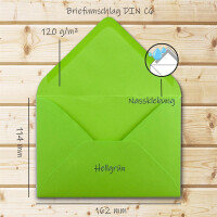 Faltkarten SET mit Brief-Umschlägen DIN A6 / C6 in Hell