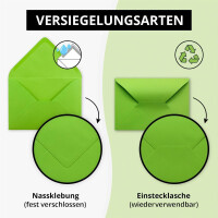 Faltkarten SET mit Brief-Umschlägen DIN A6 / C6 in Hell
