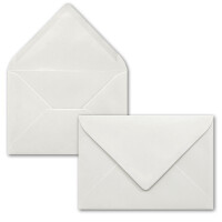 100 Brief-Umschläge - Hell-Grau - DIN C6 - 114 x 162 mm