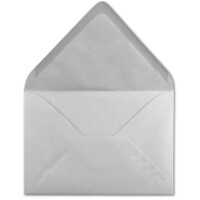 100 Brief-Umschläge - Hell-Grau - DIN C6 - 114 x 162 mm - Kuverts mit Nassklebung ohne Fenster für Gruß-Karten & Einladungen - Serie FarbenFroh
